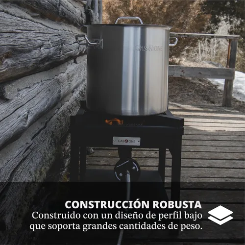 Vista 4 de GasOne B-5350A - Cocina de gas para exteriores con manguera reguladora trenzada de acero para freír pavos y cocinar al aire libre