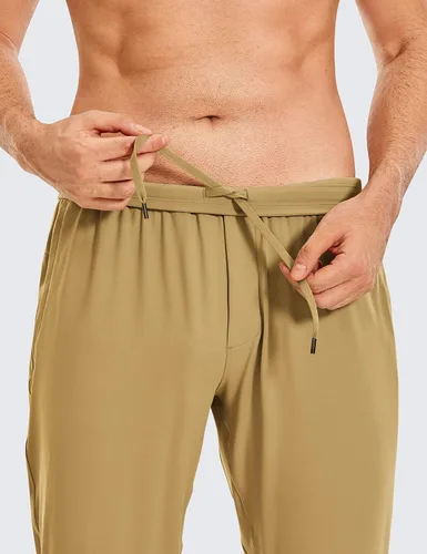 Vista 3 de CRZ YOGA Pantalones deportivos cómodos y elásticos en 4 direcciones para hombre, para correr, senderismo, golf, gimnasio, entrenamiento, pantalones