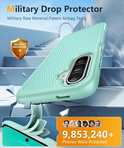 Vista 677 de FNTCASE Funda para iPhone 17 Pro: Fundas delgadas translúcidas de color azul claro compatibles con MagSafe, protección completa de la cámara