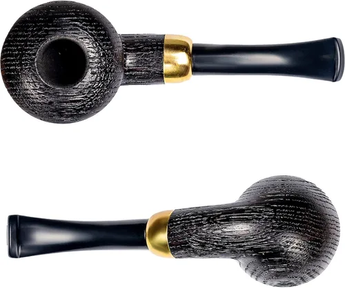 Vista 3 de Dr. Watson - Pipa de tabaco, forma clásica de ukelele, se adapta a filtro de 0.354 in, viene con bolsa, en caja (rusticado)