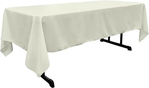 Vista 76 de New Creations Fabric & Foam Inc - Mantel rectangular de popelina de poliéster de 60 pulgadas de ancho por 120 pulgadas de largo. (Avocado)