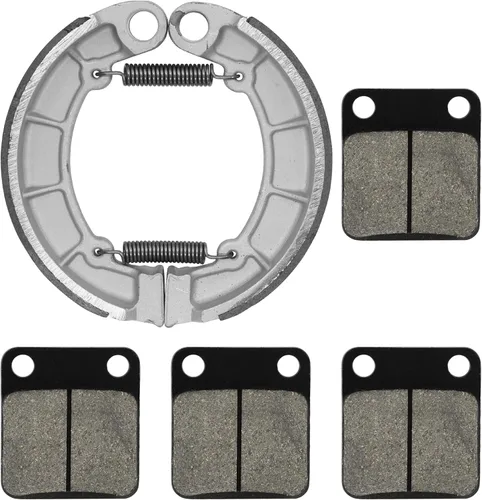 Vista 6 de Caltric Pastillas de freno delanteras y zapatas traseras compatibles con Kawasaki Kvf300 Kvf-300 Prairie 300 4X4 1999-2002