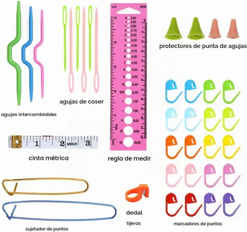 Vista 4 de KOKNIT Kit profesional de ganchillo, 9 ganchos de ganchillo ergonómicos de agarre suave, 14 ganchos de ganchillo de aluminio completo con funda Flor