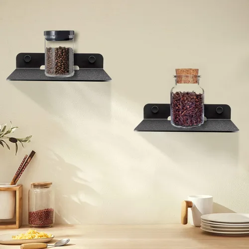 Vista 6 de Estante flotante pequeño para altavoces, estante de montaje en pared antideslizante de 6 pulgadas para cámaras, monitores de bebé, altavoz
