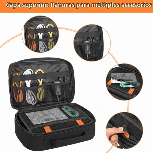 Vista 3 de PGmoon Estuche de transporte para micrófono inalámbrico con 3 ranuras