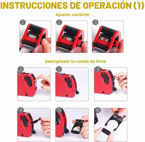 Vista 6 de Kit de máquina etiquetadora de precios, Rojo