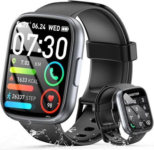 Vista 8 de Reloj inteligente, pantalla curvada AMOLED de 2.01 pulgadas con contestar/hacer llamadas, reloj de fitness con rastreadores de fitness y sueño
