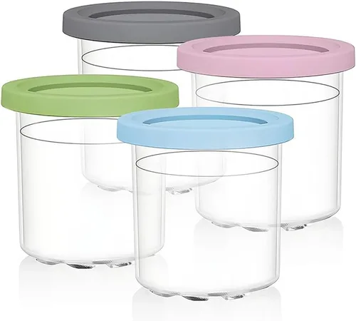 Vista 9 de Ninja NC501 CREAMi Deluxe 11 en 1 XL - Máquina para hacer helados, color plateado (renovado) con Deco Essentials, paquete de 6 pintas y tapas