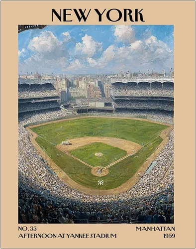 Vista 17 de K&L DESIGN CO. Impresión artística retro vintage de Nueva York, póster sin marco de 11 x 14 pulgadas, recuerdos de la ciudad de Nueva York, bonita