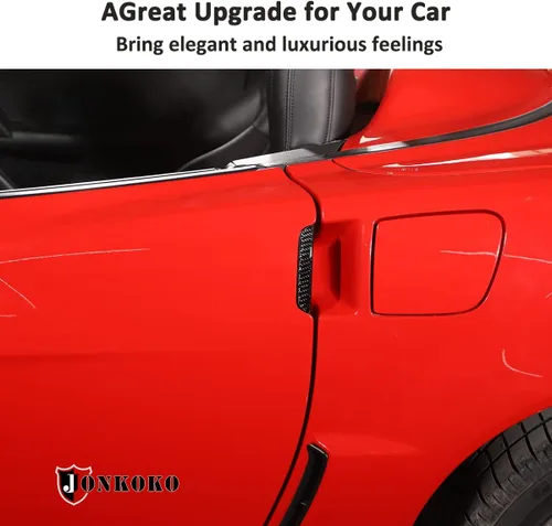 Vista 5 de Adhesivo de fibra de carbono suave para manija de puerta de automóvil compatible con Chevrolet Corvette C6 2005-2013 adhesivo para manija exterior