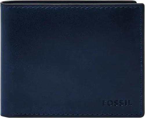 Vista 7 de Fossil Derrick - Cartera de piel con bloqueo RFID, plegable con identificación abatible, color negro