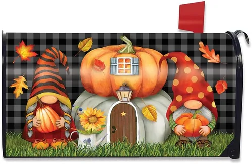 Vista 8 de Briarwood Lane Cubierta para buzón de otoño para cesta de manzana