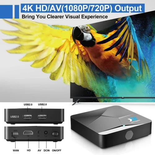 Vista 4 de Kinhank Super Console X2 Retro Video Game Console with 100,000+Games,EmuElec 4.5&Android TV 9.0 Dual System,4K HD Emulator Console,Game Consoles