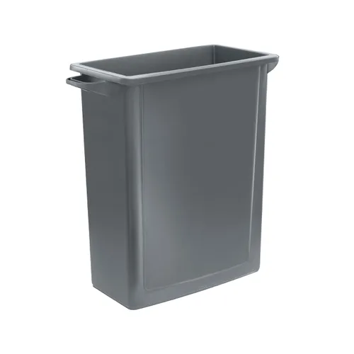 Vista 20 de Cubo de basura rectangular de plástico negro de 16 galones, perfecto para cocina, oficina