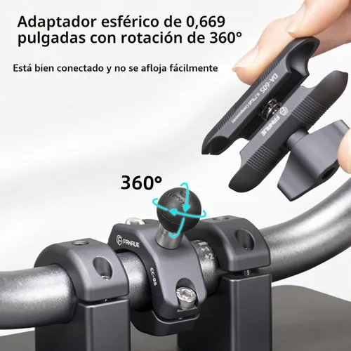 Vista 8 de FANAUE Adaptador de cabeza de bola de aluminio de 0.669 in con rosca de 1/4 de pulgada, compatible con Garmin GPS RAM Mount y brazo de enchufe