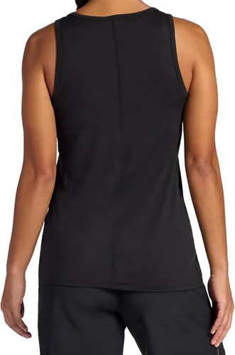 Vista 2 de Gaiam Camiseta sin mangas de cuello redondo para mujer, ajuste relajado, material elástico de peso medio