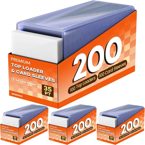 Vista 9 de 200 fundas para tarjetas, cargadores superiores de plástico duro de 3 x 4