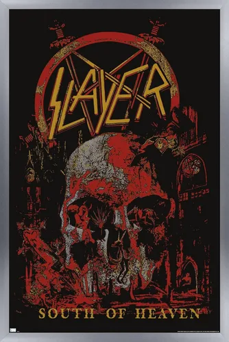 Vista 11 de Trends International Slayer - Póster de pared del sur del cielo, 22.4 pulgadas de largo x 14.7 pulgadas, versión enmarcada en madera de granero