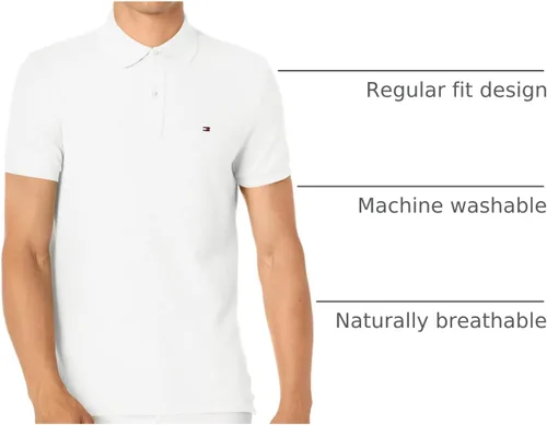 Vista 76 de Tommy Hilfiger Polo de piqué de algodón de manga corta para hombre en ajuste regular