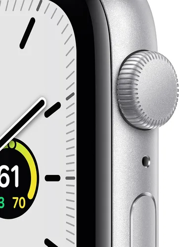 Vista 2 de Apple Reloj SE (GPS, 1.732in) - Caja de aluminio plateada con correa deportiva Abyss Blue - Regular (renovado)