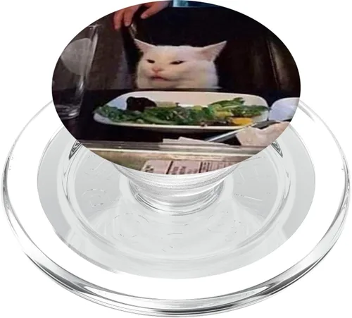 Vista 9 de Disgusted Cat PopSockets - Agarre y soporte para teléfonos y tabletas, Negro