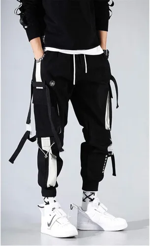 Vista 4 de Astellarie Pantalones deportivos estilo cargo para hombre