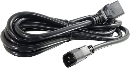 Vista 81 de Cable de alimentación C2G, cable de extensión corto, cable de extensión de alimentación, cable de alimentación de bloqueo, 10A, 250V, negro, 1 pie