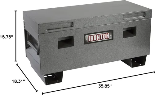 Vista 10 de Ironton Caja de sitio de trabajo de 36 pulgadas – Construcción de acero resistente con tapa bloqueable, cofre de almacenamiento de herramientas
