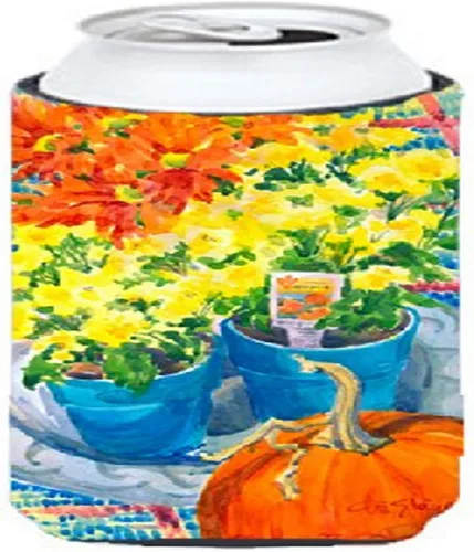 Vista 4 de Caroline's Treasures 6015LITERK Flower – Bird of Paradise Botella de vino Hugger Botella Enfriador de Frigorífico Hugger Funda Abrazadora Lavable a