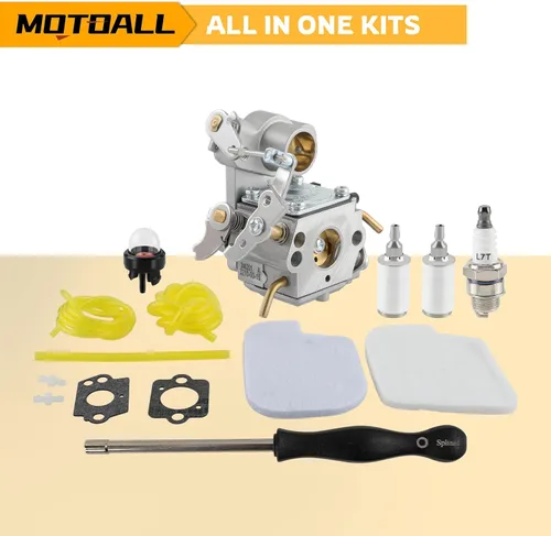 Vista 7 de MOTOALL Carburador C1M-W26 para motosierra Poulan Pro PP4218 PP4218A con filtro de aire 530057869, 2 x 3.5 x 630 manguera de línea de combustible