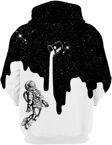 Vista 2 de Sudaderas con estampado digital para hombre, con capucha, diseño de galaxia