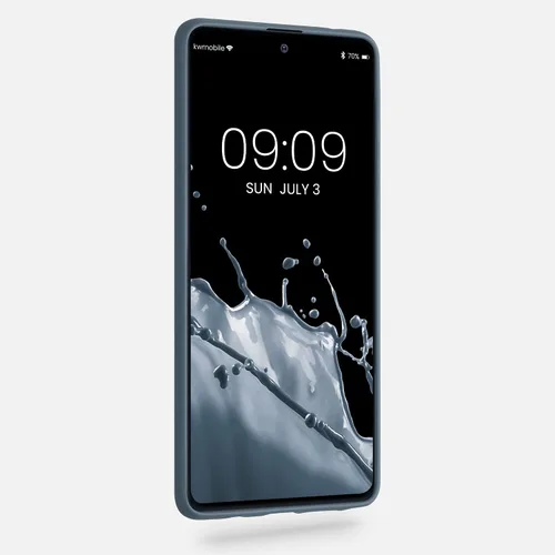 Vista 2 de kwmobile Funda compatible con Samsung Galaxy Note 10 Lite - Funda protectora de silicona TPU suave y delgada - Pizarra oscura Dark Slate