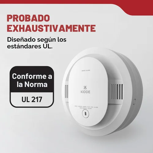 Vista 4 de Kidde Detector de humo, alimentado por batería AA, 20SDR, 1 paquete