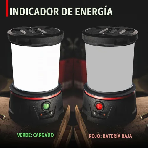Vista 12 de Coast EAL40R Linterna de camping de emergencia recargable de 2500 lúmenes con modo intermitente rojo, mosquetón, difusor, mango plegable, modo bajo