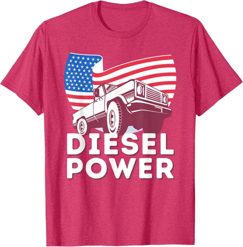 Vista 19 de Diesel Power American Flag - Camiseta de camioneta de mecánico diésel, Negro, S
