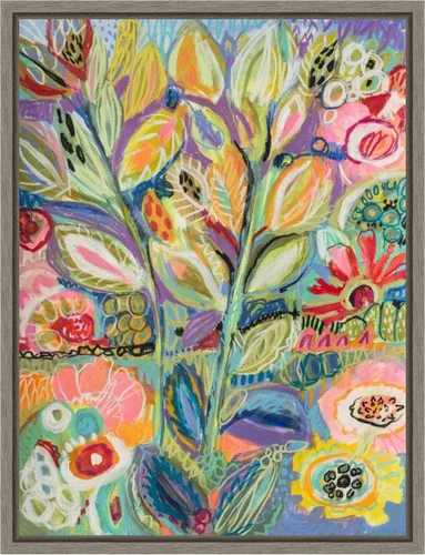 Vista 20 de Amanti Art Lienzo enmarcado para pared, 24 x 18 pulgadas, jardín de fantasía II, por Karen Fields, lienzo enmarcado para pared, arte abstracto