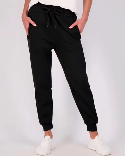 Vista 2 de Real Essentials Paquete de 3 pantalones deportivos de forro polar ultra suaves y cálidos con bolsillo para mujer (disponible en tallas grandes)