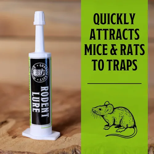 Vista 5 de Grandpa Gus’s Atrayente de Roedores de Grado Alimentario para Trampas de Ratas y Ratones, Atrayente de Cebo Natural, No Tóxico y Seguro, Compatible
