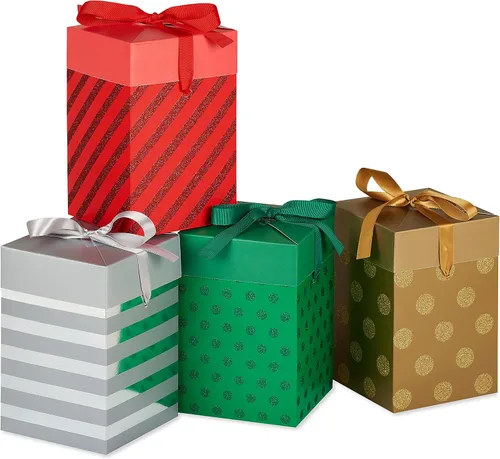 Vista 6 de Cajas de regalo American Greetings a presión, multicolor con diseños (6 cajas)