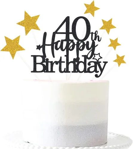Vista 37 de Decoración brillante para tarta de primer cumpleaños feliz con estrella, adornos personalizados para tarta de 1 cumpleaños, decoraciones de fiesta