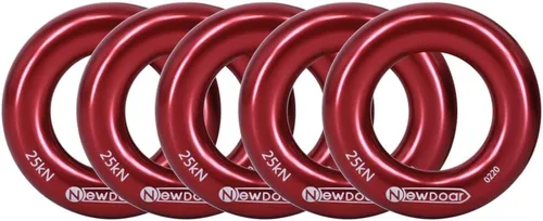 Vista 9 de NewDoar Rappel Ring 25kN Oro Grande O-Ring Cuerda Conector para Escalada Arborista Rescate Hamaca y Slackline