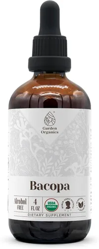 Vista 6 de Bacopa USDA Organic Extracto sin alcohol, gotas de hierbas orgánicas, suplemento, relajación, efecto cognitivo positivo Tintura hecha de Bacopa