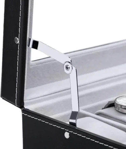 Vista 4 de BASTUO Caja de reloj para hombres 20 relojes organizador con funda de almacenamiento de reloj de piel sintética, organizador de colección de joyas