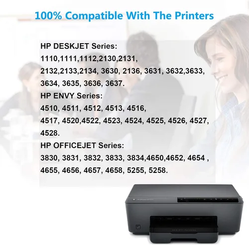 Vista 2 de Cartucho de tinta remanufacturado 63XL de alto rendimiento de repuesto para HP 63XL 63 XL F6U63AN compatible con impresora DESKJET 1110 3630 3635