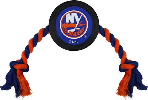 Vista 26 de Juguete de goma First Dog Puck – Cuerda de tiro resistente para perros y gatos – Juega hockey con tu mascota – Juguete con licencia de los Anaheim