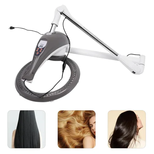 Vista 5 de Máquina de cuidado del cabello rotativa orbital montada en la pared, máquina de aceite para hornear para secar el cabello para secarse el cabello