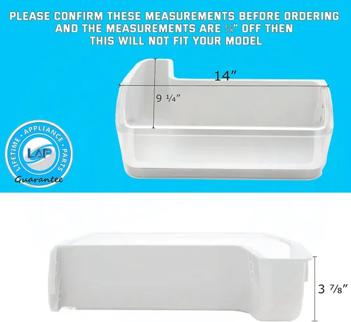 Vista 2 de DA97-08400A - Cesta de estante para puerta izquierda, compatible con refrigerador Samsung, DA97-08400C