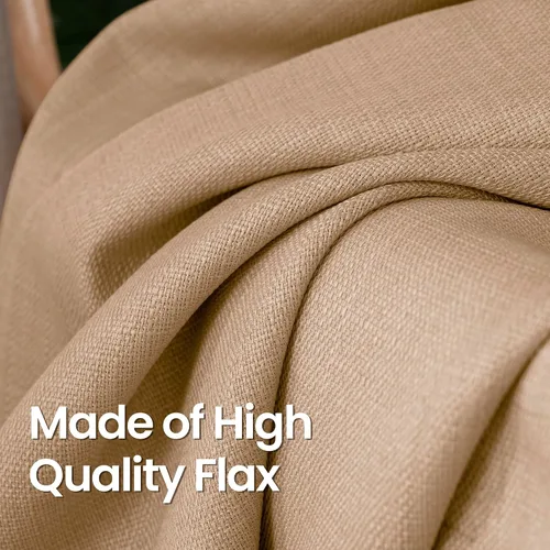 Vista 26 de BGment Cortinas de Lino Beige de 63 Pulgadas de Largo 2 Paneles - Tratamientos para Ventanas con Textura de Arpillera Filtrantes de Luz Cortinas B
