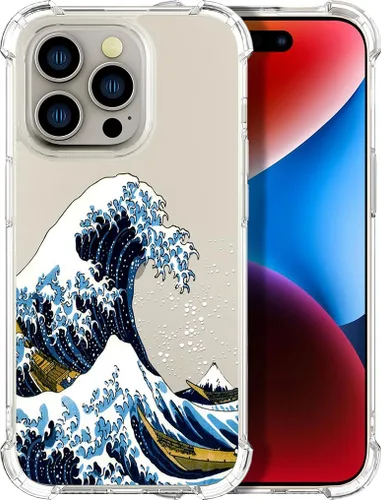 Vista 24 de Compatible con iPhone 14, funda transparente y bonita para mujeres y niñas, diseño floral, diseño floral femenino, funda para teléfono 14