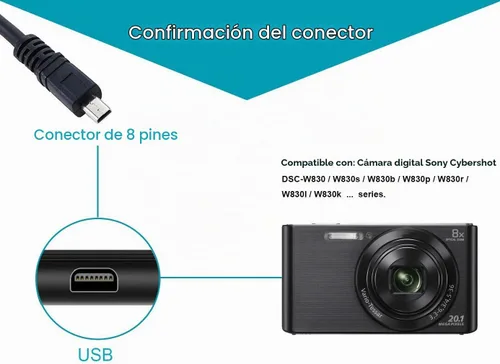 Vista 4 de Adaptador de alimentación de CA para cámara, cargador de batería + cable USB para Nikon Coolpix P520